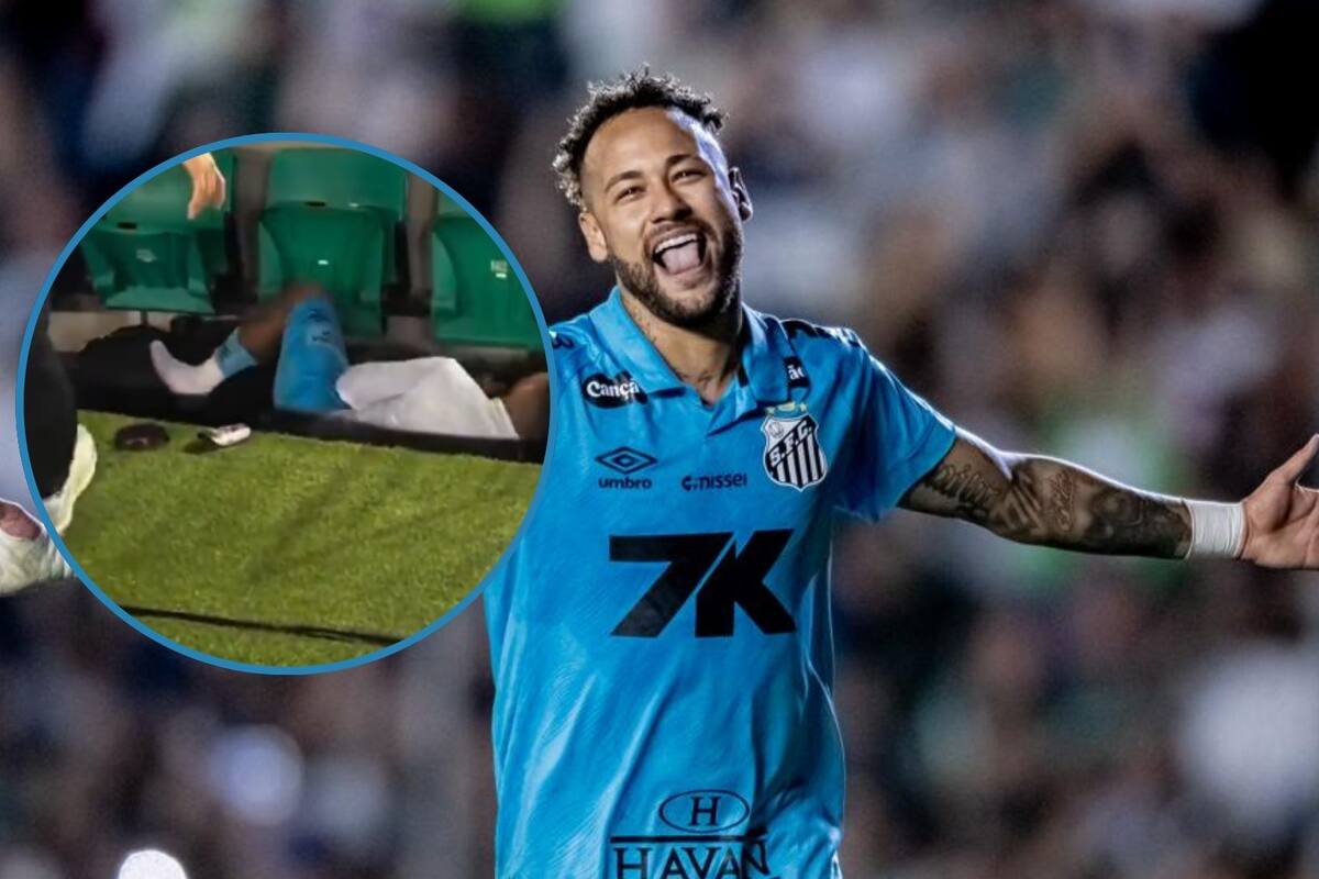 Video: fanático saltó a saludar a Neymar y terminó golpeando a un jugador