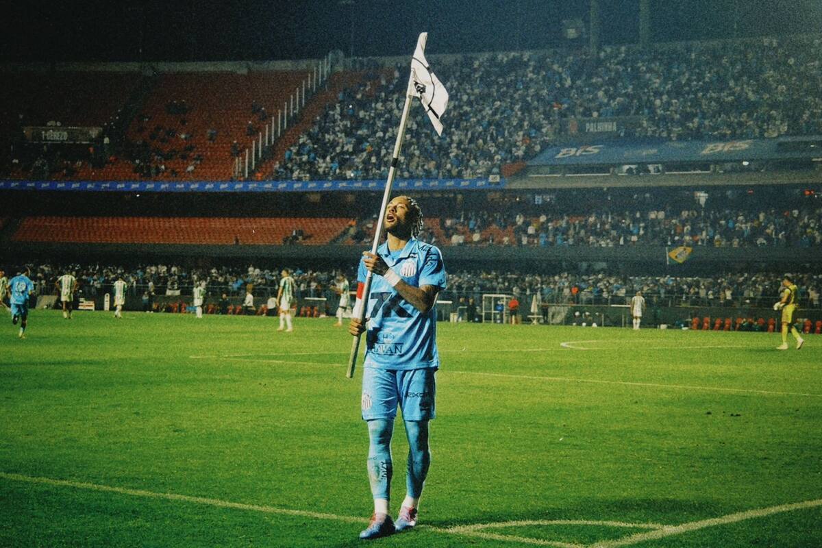 Neymar Jr se reportó con doblete en el triunfo de Santos 3-1 sobre Juventude. //Santos FC