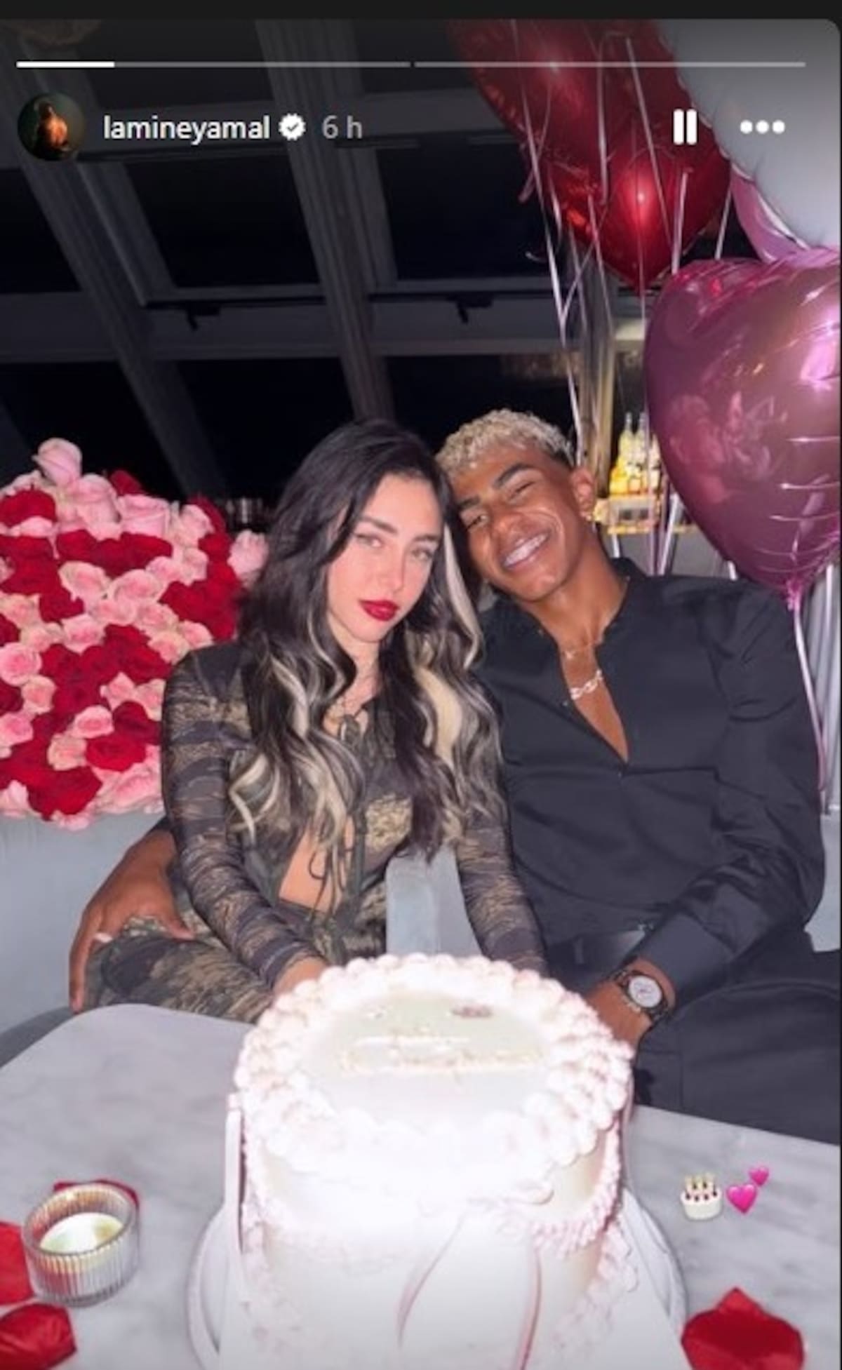 Nicki Nicole y Lamine Yamal confirmaron su relación a través de esta foto publicada en Instagram. //Foto: @lamineyamal