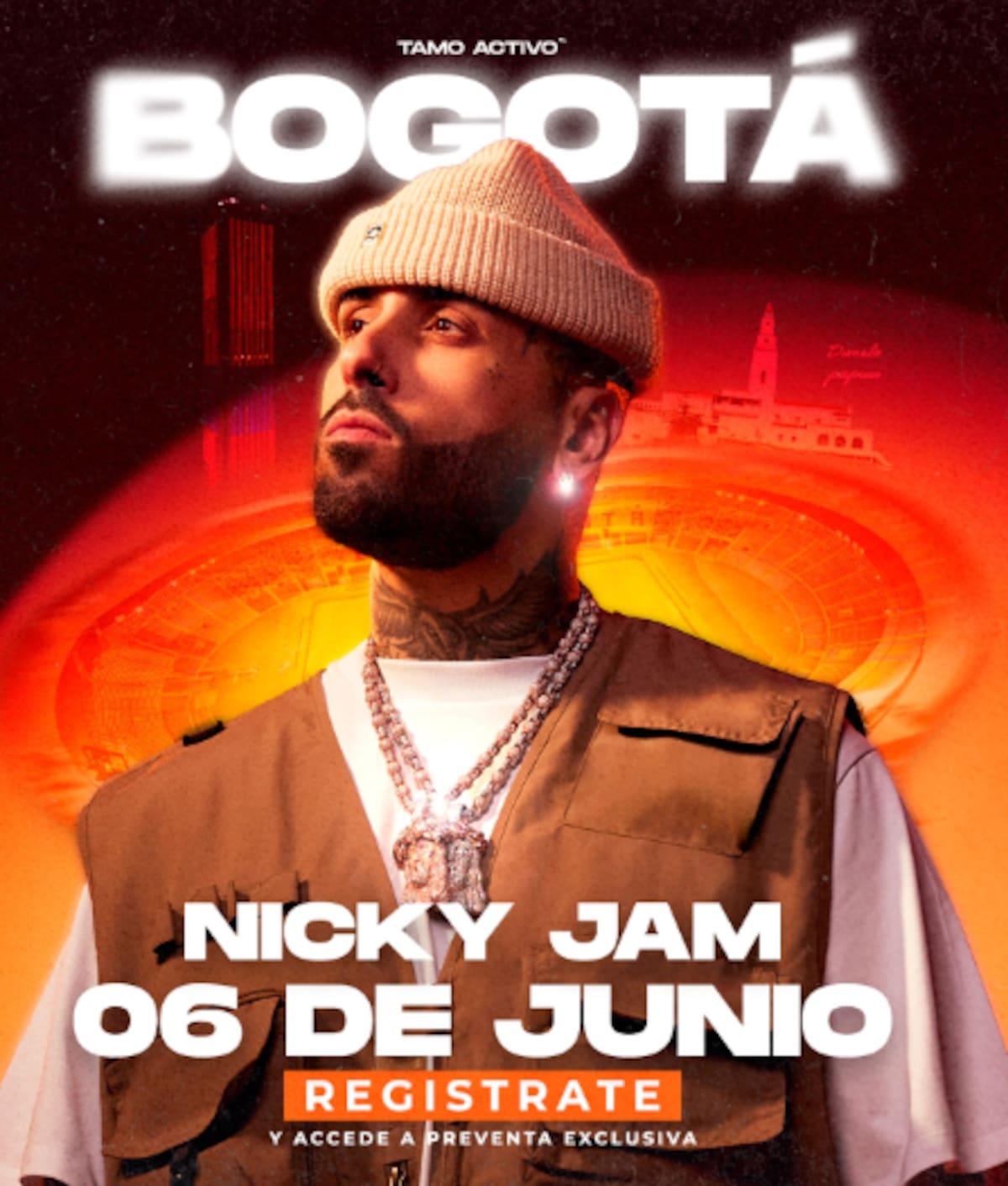 Nicky Jam Tamo Activo Tour en Bogotá. //Foto: TuBoleta.