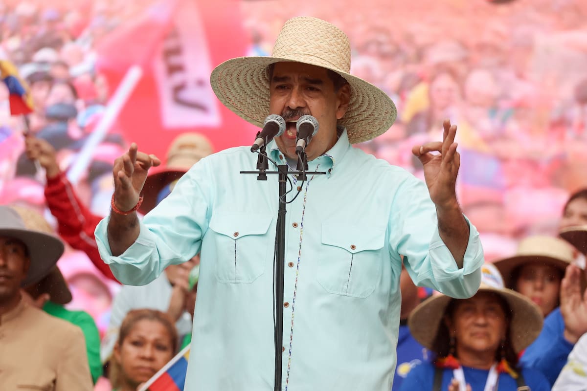 El presidente de Venezuela, Nicolás Maduro, pronuncia un discurso en Caracas (Venezuela). // Foto: EFE/ Miguel Gutiérrez.