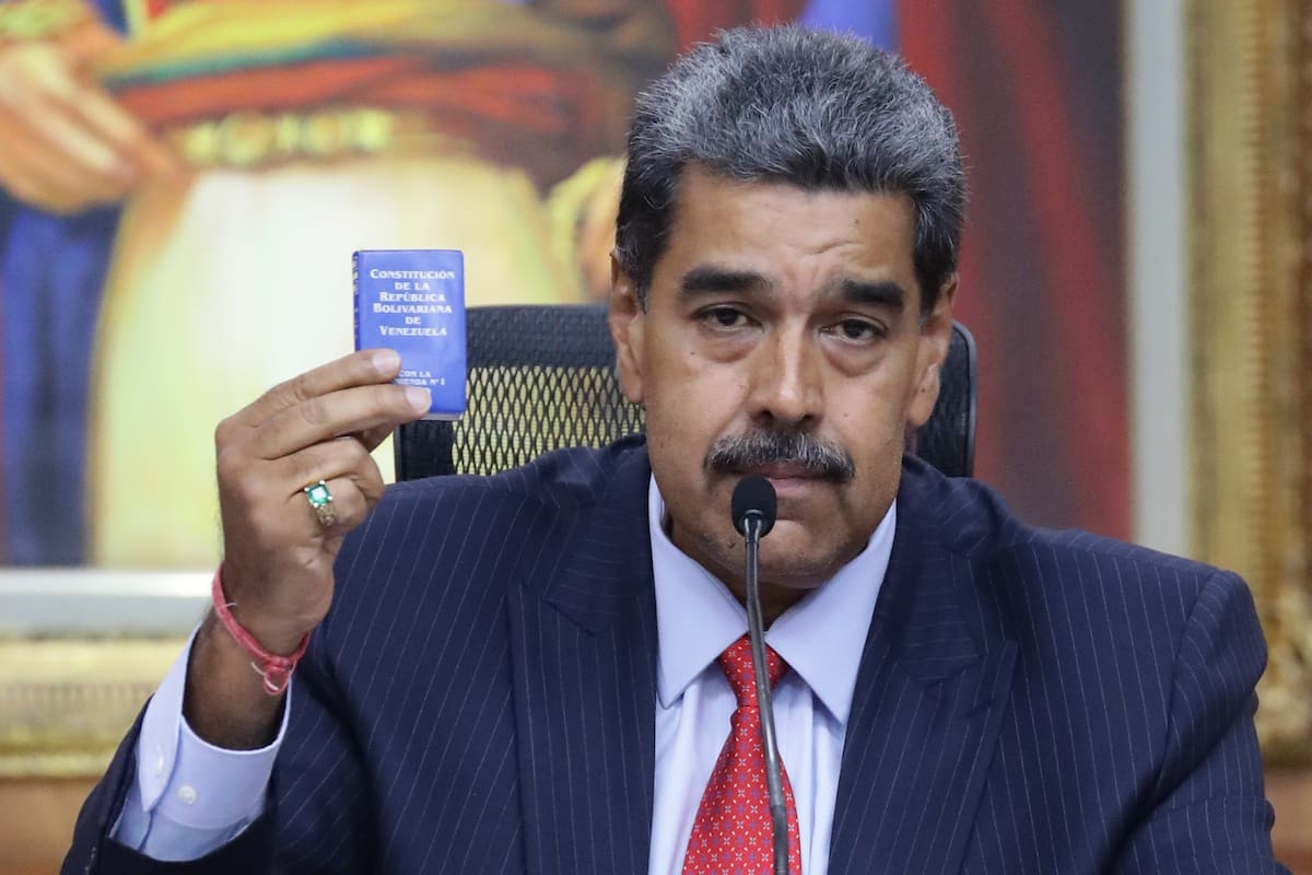 Nicolás Maduro en discurso. // EFE.