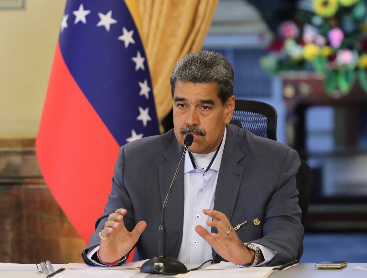 Nicolás Maduro, durante un Consejo de Defensa de la Nación, en Caracas. // EFE.