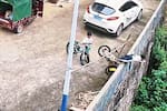 Video: Cámara capta la impresionante caída de un niño tras chocar su bicicleta