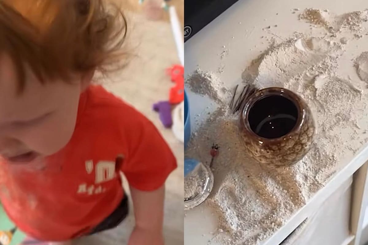 Bebé se comió las cenizas de su abuelo por error y esto pasó