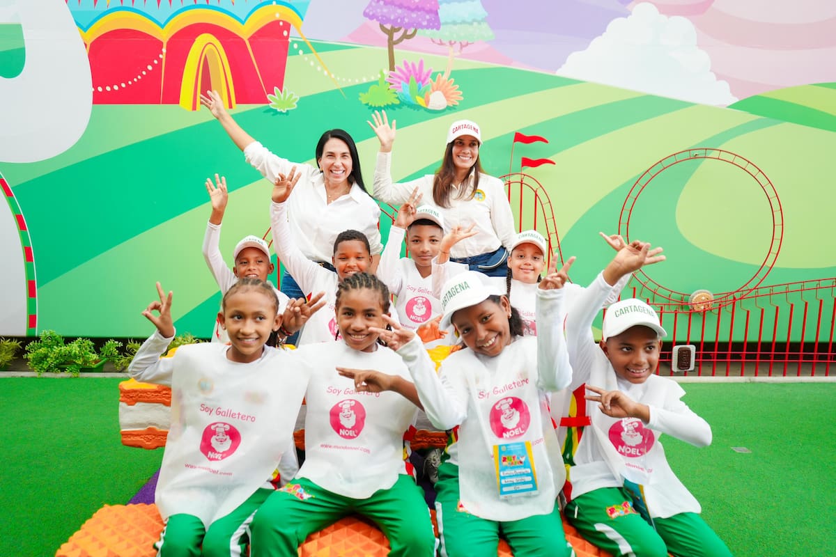 Niños cartageneros visitaron la finca de las galletas Noel. // Cortesía