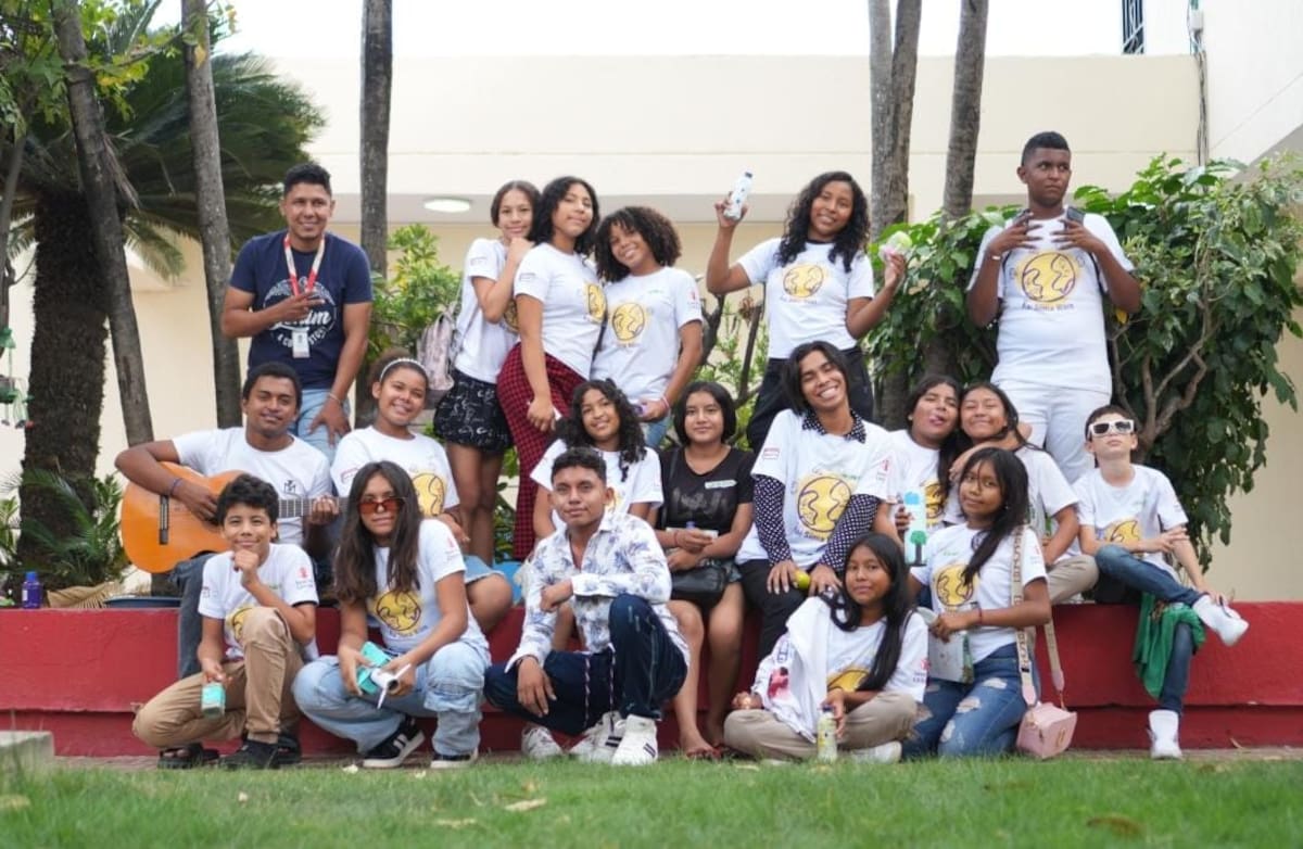 Niños, niñas y adolescentes de Colombia tienen su espacio en la COP 16. // Foto: Cortesía.