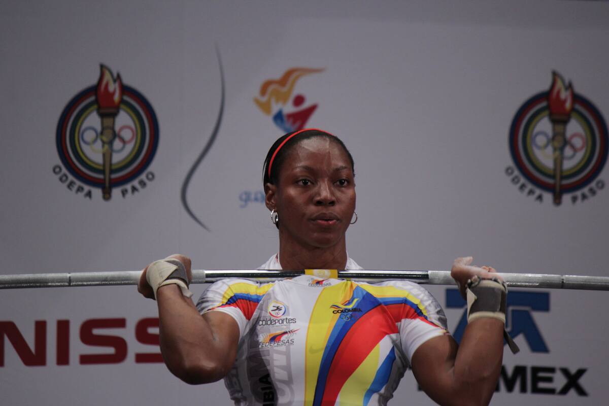 Nisida Palomeque pesista colombiana. COLPRENSA
