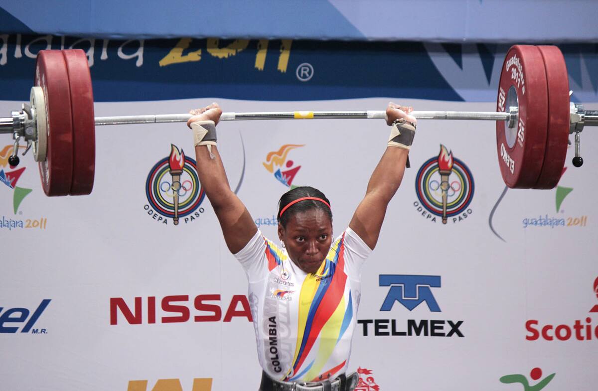 Nisida Palomeque pesista colombiana. COLPRENSA
