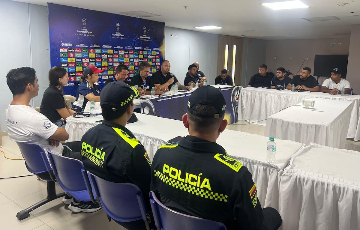 Aspecto de la reunión de la Comisión Local para la Seguridad, Comodidad y Convivencia en el Fútbol del Distrito de Barranquilla.//Cortesía.