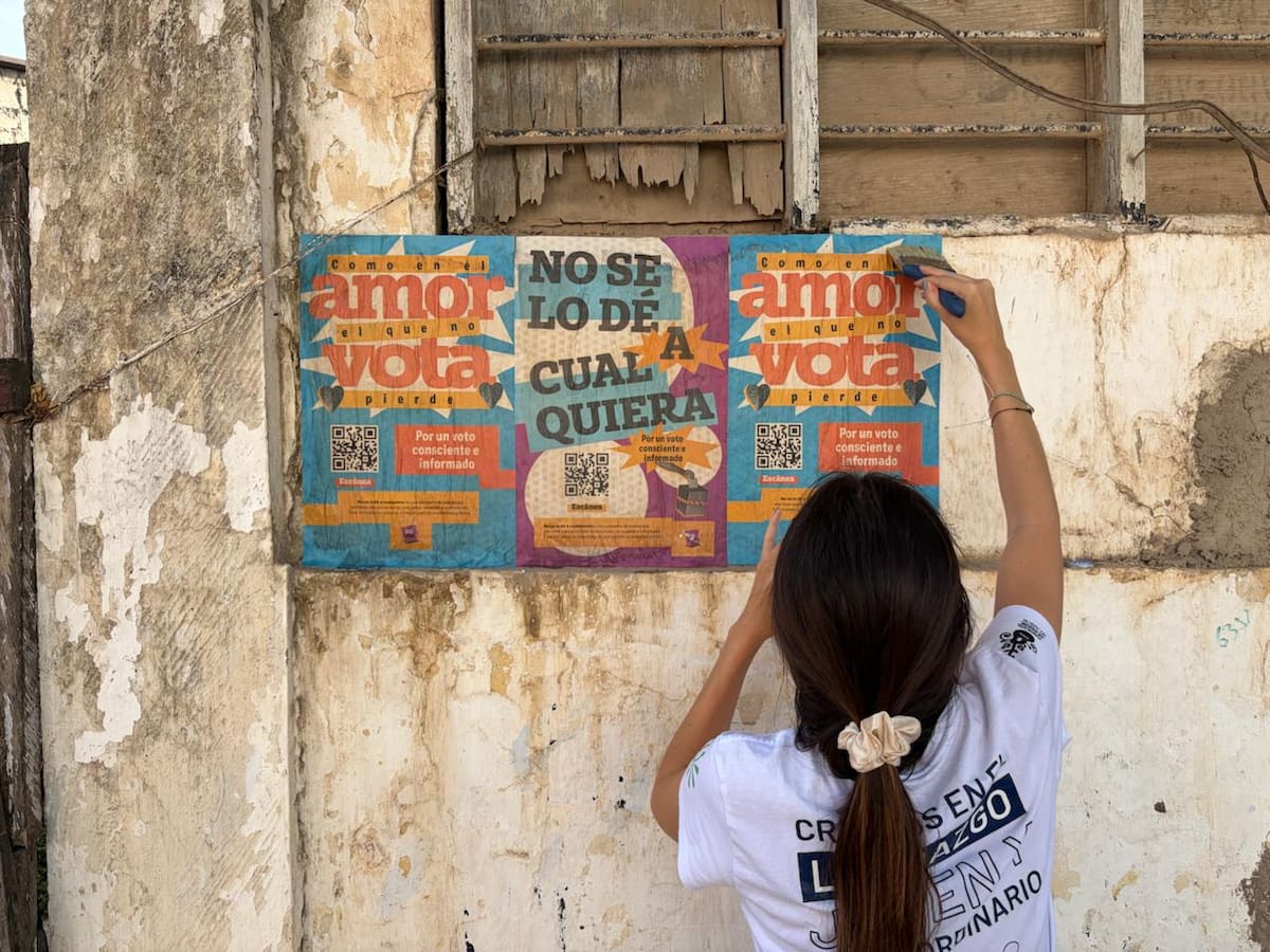 La campaña 'No se lo dé a cualquiera' lleva diálogos sobre el voto en las elecciones en Colombia. // Foto: Cortesía - Fundación Mi Sangre.