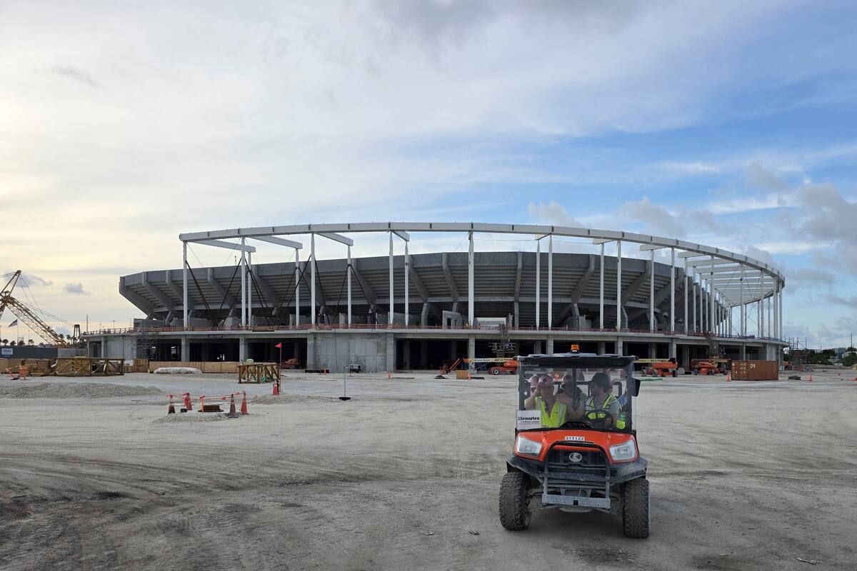 Las construcciones del 'Freedom Park' nueva casa del Inter Miami. EFE/ Alberto Boal