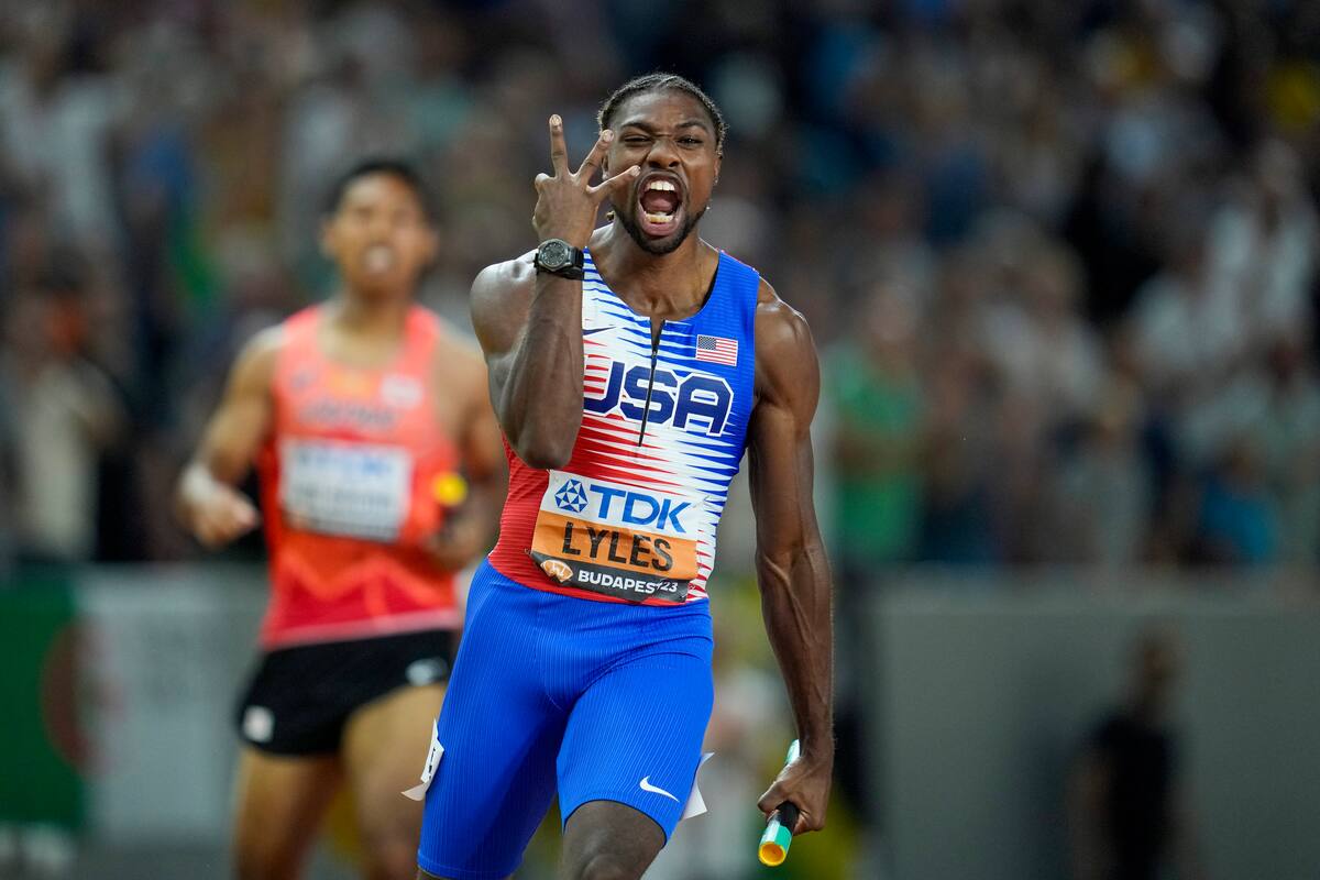 Noah Lyles, figura de EE.UU. //AP