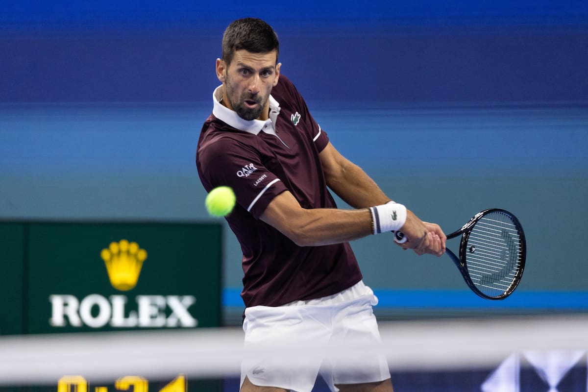 El serbio Novak Djokovic derrotó al portugués Nuno Borges por 6-3 y 7-6(2) y avanzó a los octavos de final del Abierto de China. //Foto, EFE: JESSICA LEE