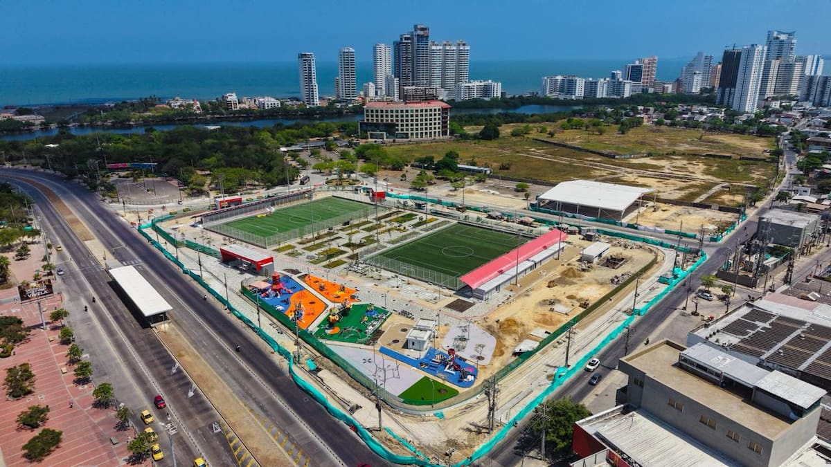 El sector de Ligas Menores del Nuevo Chambacú tiene un avance del 95 %. // Foto: Cortesía - Alcaldía de Cartagena.