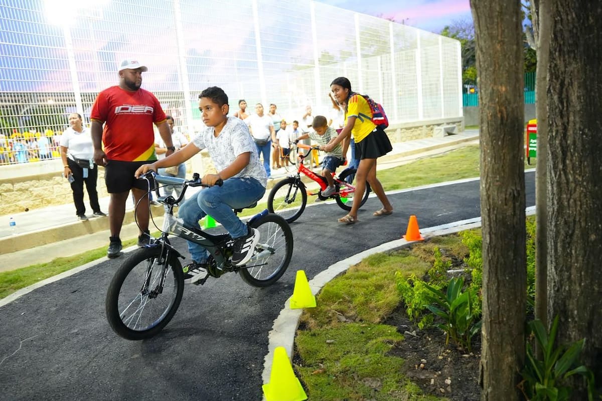 Pista push bike para los más pequeños // Cortesía: Alcaldía de Cartagena.