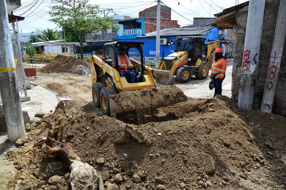 La nueva vía en el barrio Nuevo Oriente permitirá conectar la Transversal 54 con la vía principal de Ceballos, paralela al Corredor de Carga, en cercanías del antiguo peaje. // Foto: Cortesía - Alcaldía de Cartagena.