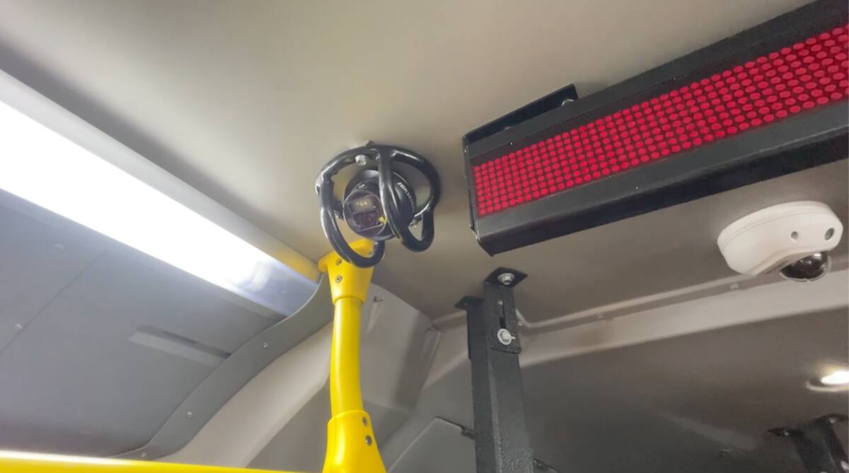 Los nuevos buses articulados del Transmetro vienen equipados con cámaras de vigilancia.//Cortesía.