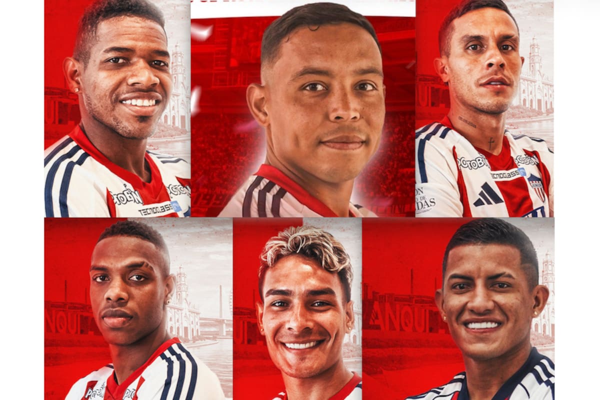 Muriel, Barrios, Ríos, Pestaña, Pérez y Sarmiento fueron convocados por Junior
