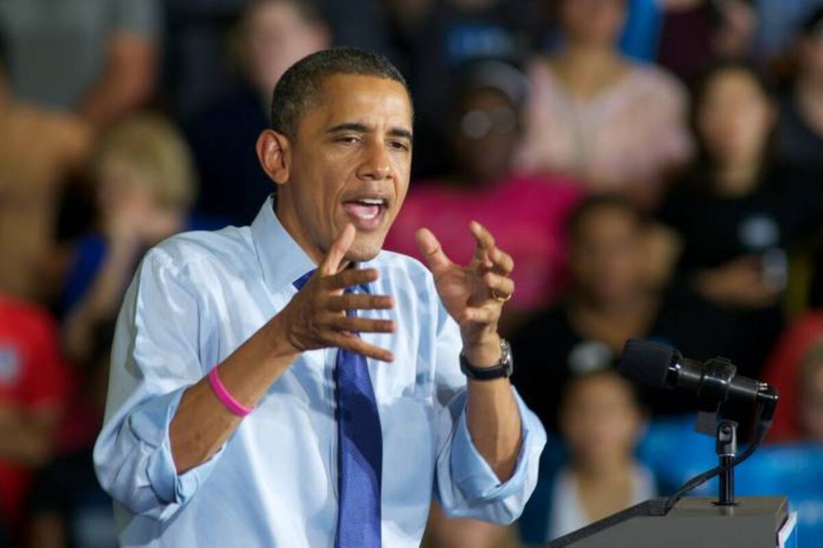 "Ustedes no quieren invertir en ese trato incompleto", dijo Obama, durante una visita destinada a fomentar la votación anticipada en un condado donde triunfó fácilmente frente al republicano John McCain cuatro años atrás. AFP DAVID GREEDY