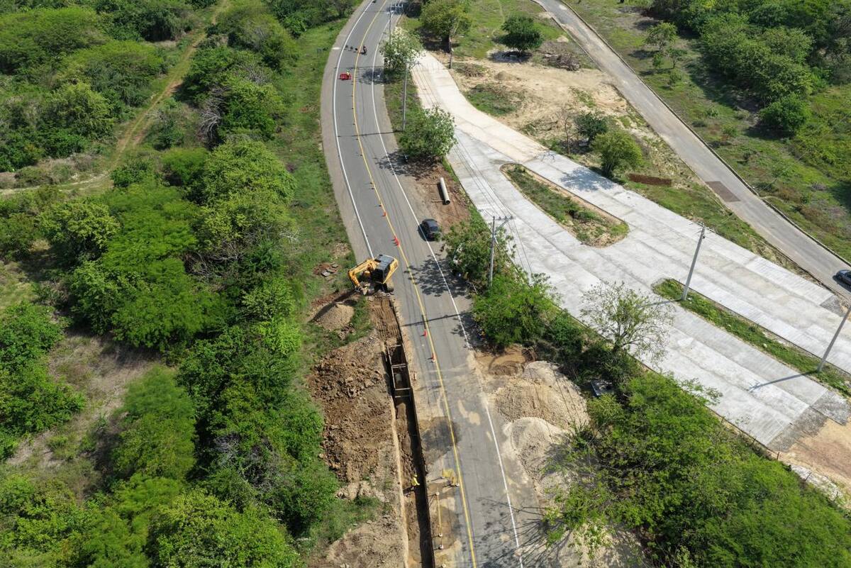 Obras de Alcantarillado en Bayunca y Pontezuela. // Foto: cortesía - Alcaldía de Cartagena.