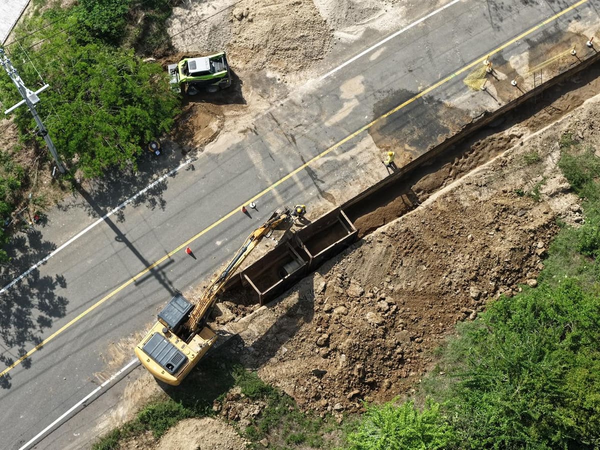 Obras de Alcantarillado en Bayunca y Pontezuela. // Foto: cortesía - Alcaldía de Cartagena.