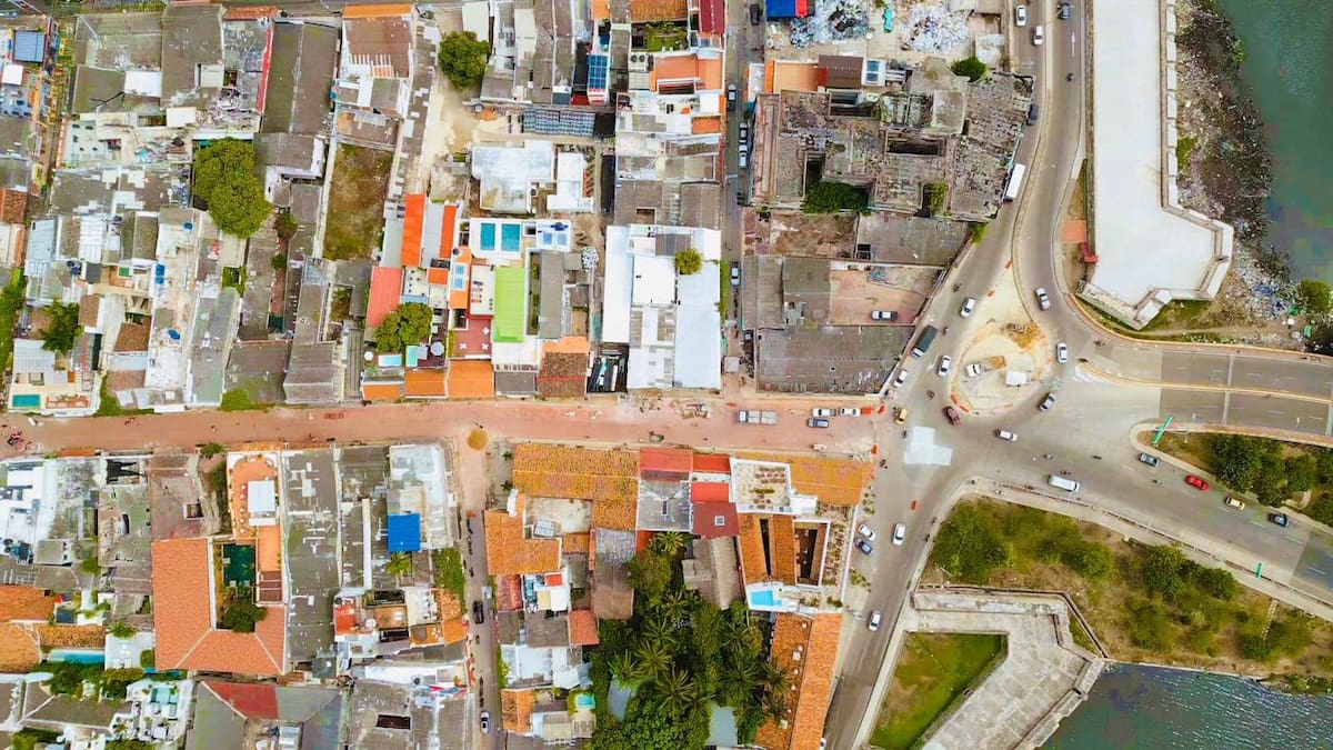 Obras de la Alcaldía de Cartagena en la calle de la Media Luna, en Getsemaní. // Cortesía Alcaldía