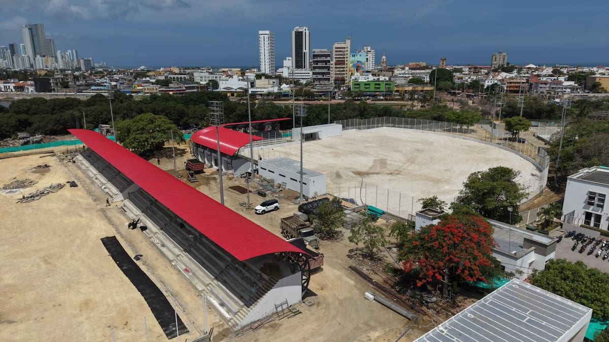 Obras del Complejo Deportivo Nuevo Chambacú. // Alcaldía de Cartagena
