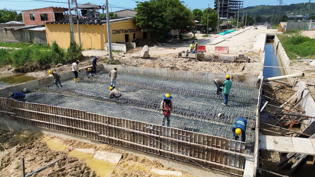 Obras del Distrito en Cartagena con apoyo de recursos provenientes del Sistema de Regalías. // Cortesía Distrito