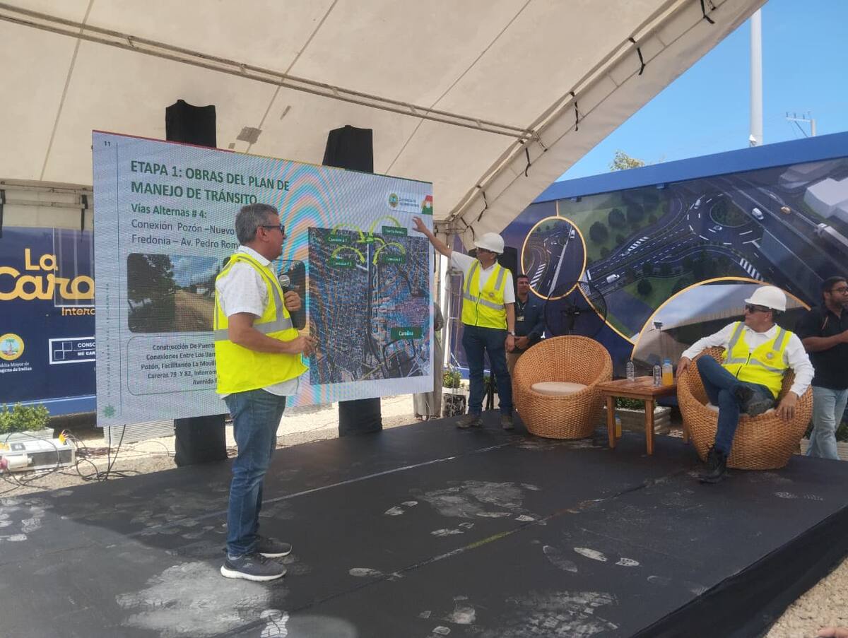 Obras del Intercambiador de La Carolina ya están en marcha. // Foto: captura de pantalla
