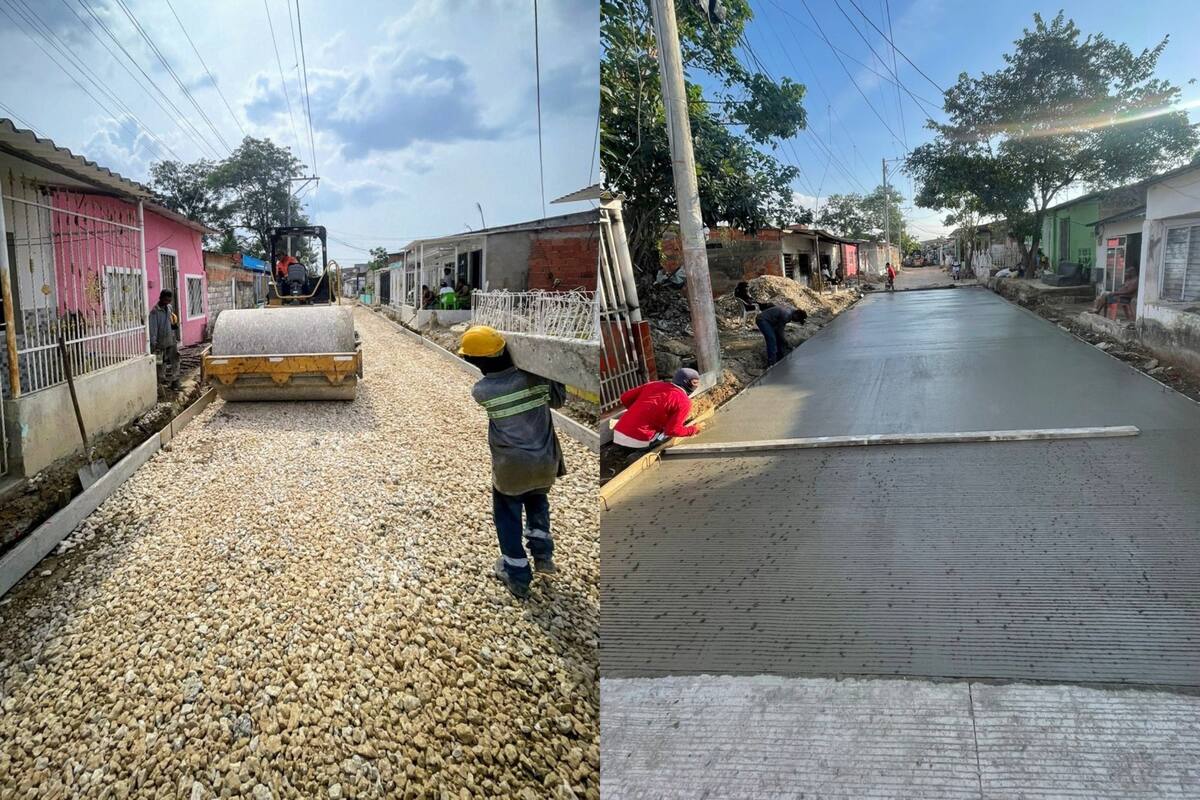 Avanzan obras en la carrera 60A en Olaya Herrera con 45 % de ejecución