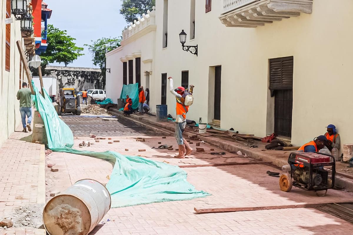 Así van las obras en la malla vial del Centro Histórico de Cartagena
