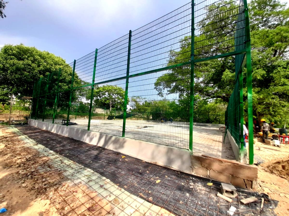 Avance de obras en escenarios deportivos del INEM. // Foto: cortesía - Alcaldía de Cartagena