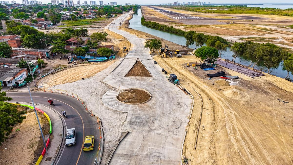 Obras en la Localidad 2 de Cartagena. // Foto: cortesía - Alcaldía de Cartagena