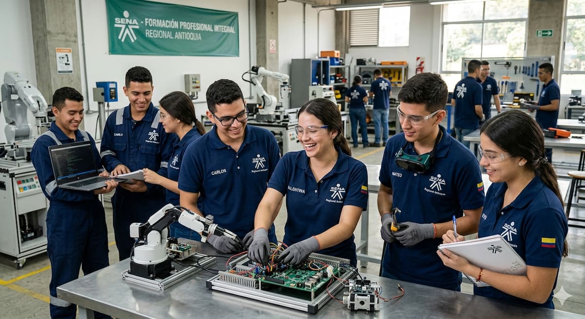 Las diferentes ofertas de estudio del SENA en las diferentes regiones son de acuerdo con la demanda laboral por parte de las empresas e industrias de cada ciudad. // Foto: IA