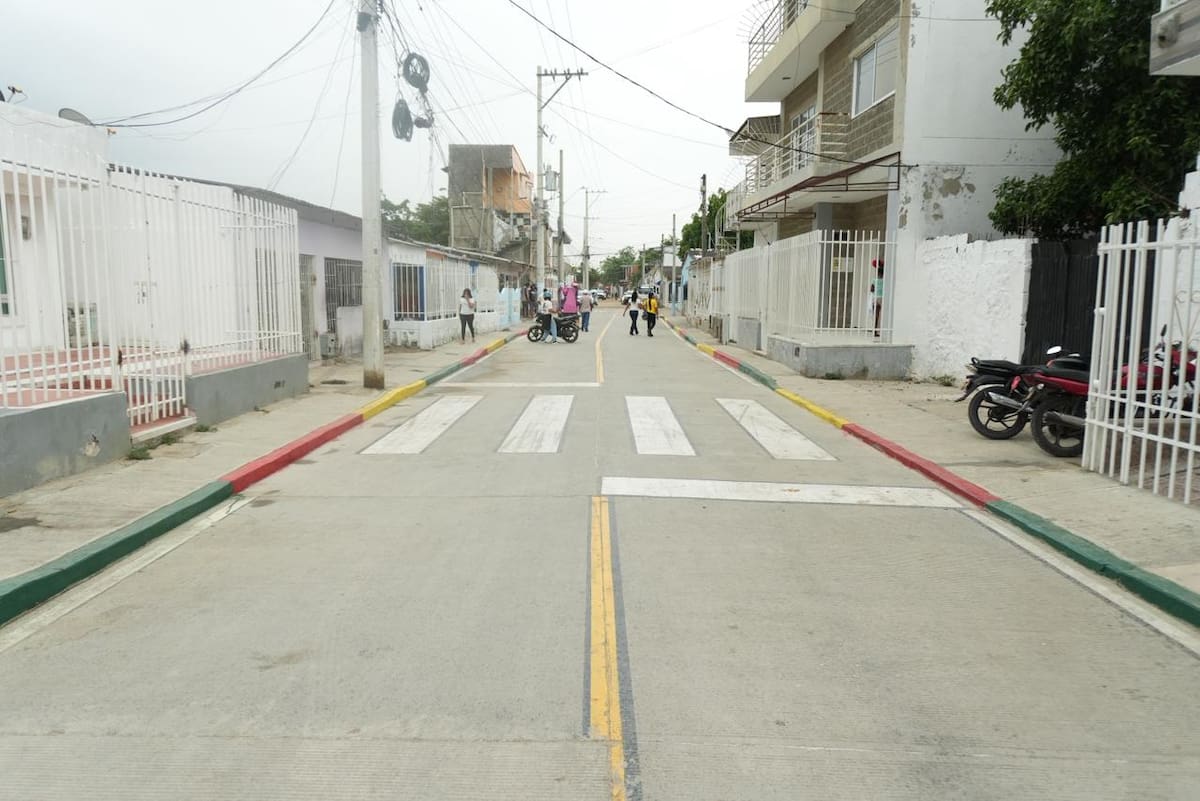 Calle 34 del barrio Olaya Herrera. // Foto: Cortesía - Alcaldía de Cartagena.
