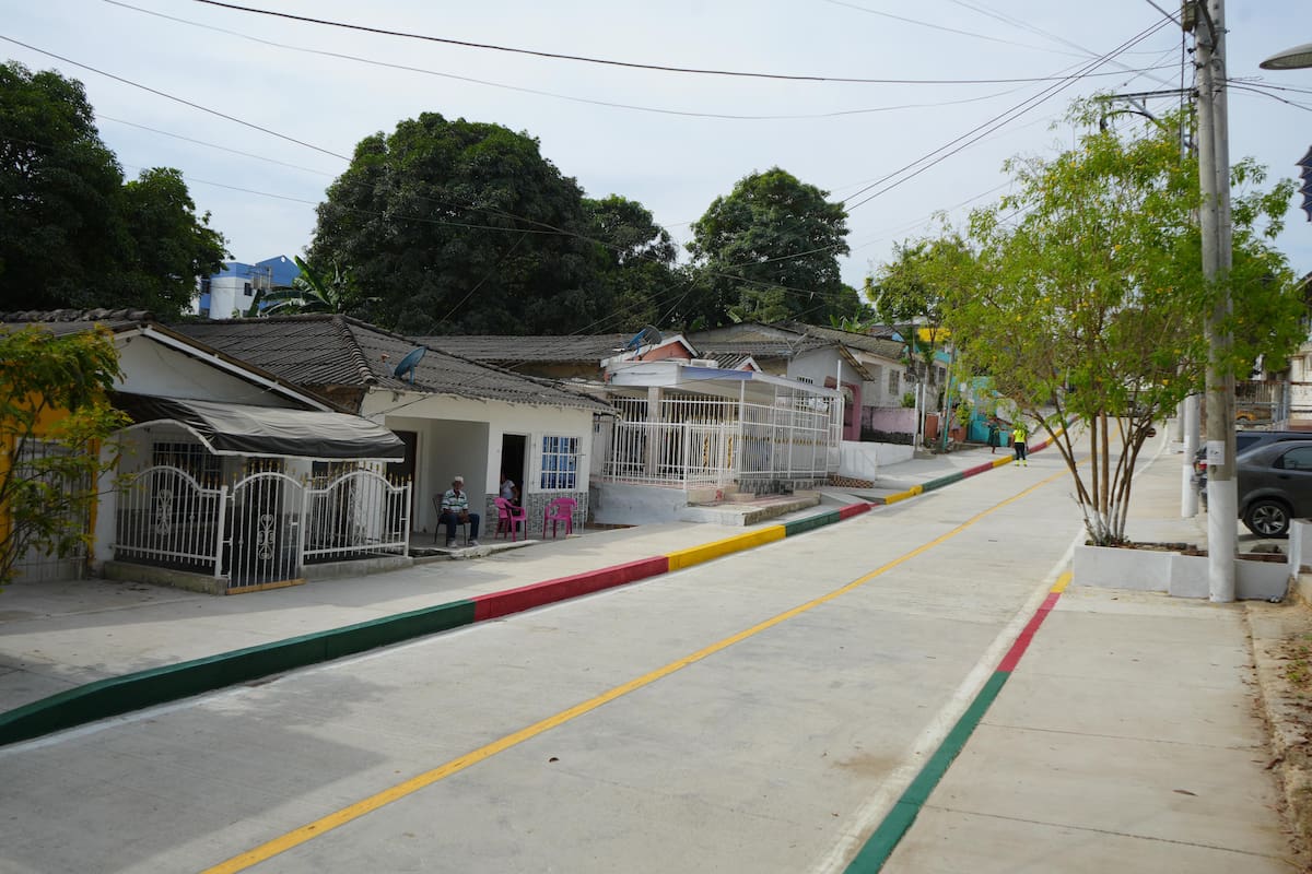 Calle de Olaya Herrera que fue entregada. // Foto: Cortesía.