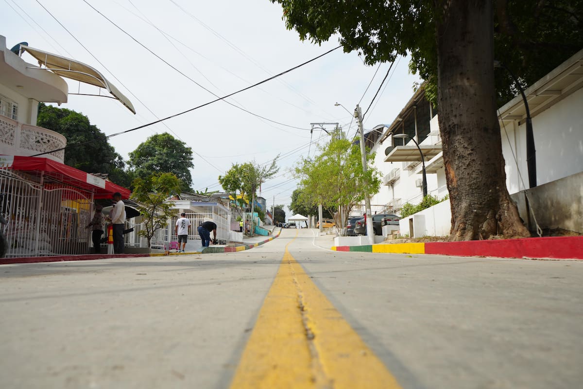 Calle de Olaya Herrera que fue entregada. // Foto: Cortesía.