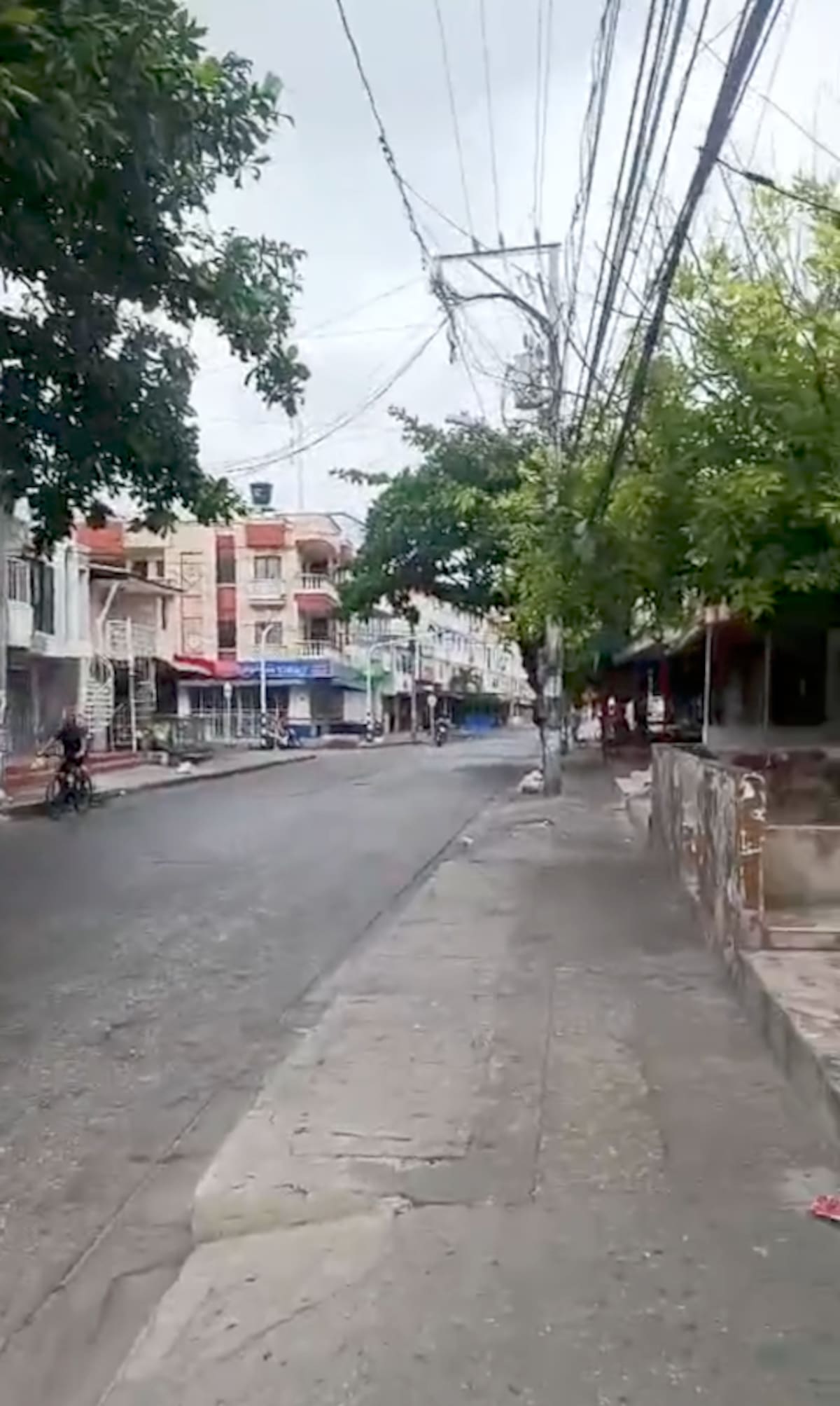 Solitarias se vieron las calles del municipio de Soledad ante las amenazas de paro con las que no permitió abrir a los almacenes y tiendas y no se permitió la circulación de motocarros.// Cortesía Red de Cooperantes.