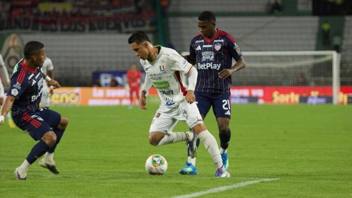 Junior superó 1-0 a Junior en Manizales, en la ida de los cuartos de final de la Liga BetPlay I de 2026. //Foto: Colprensa.