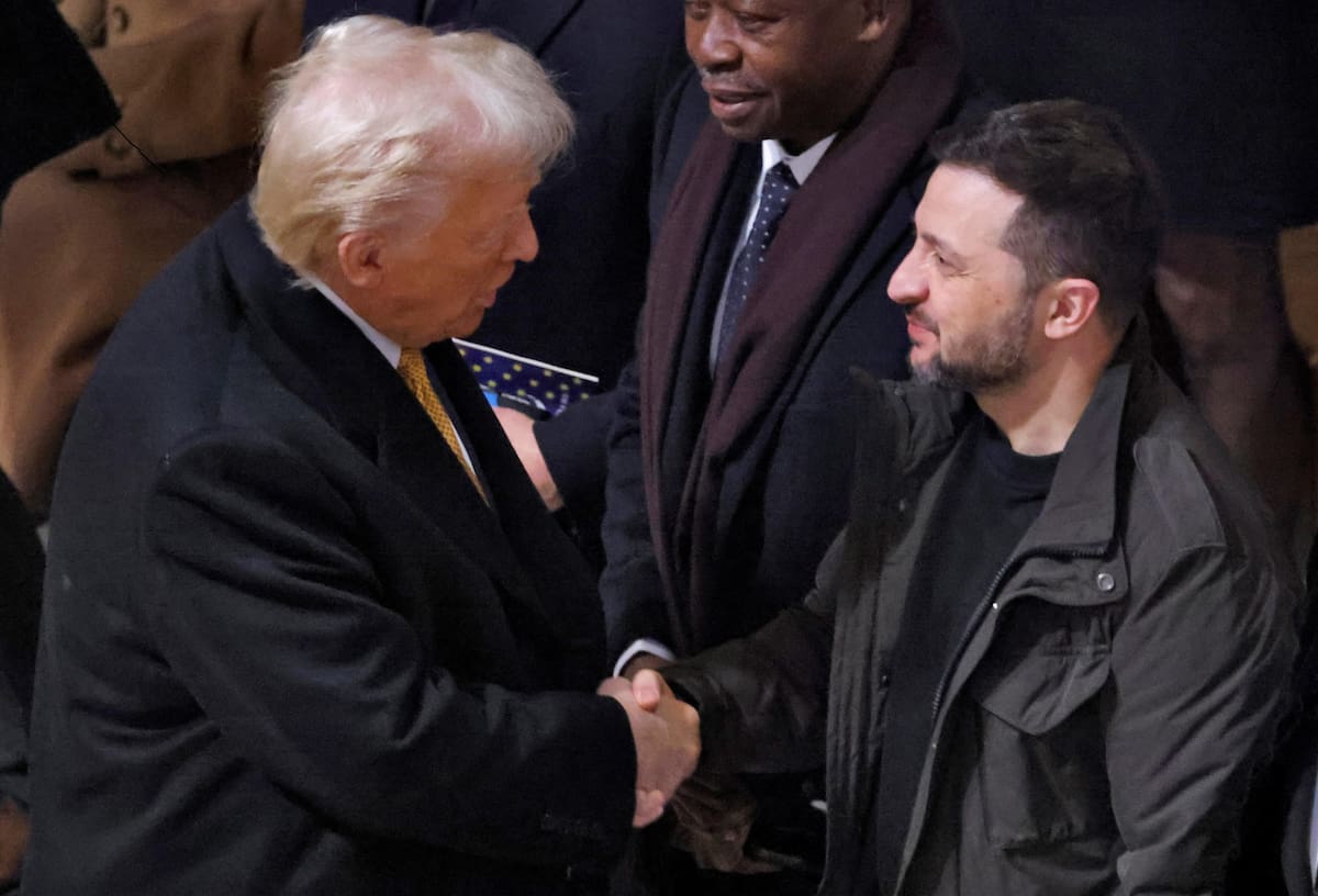 El presidente de Estados Unidos, Donald Trump, y el mandatario de Ucrania, Volodímir Zelenski. //Archivo EFE