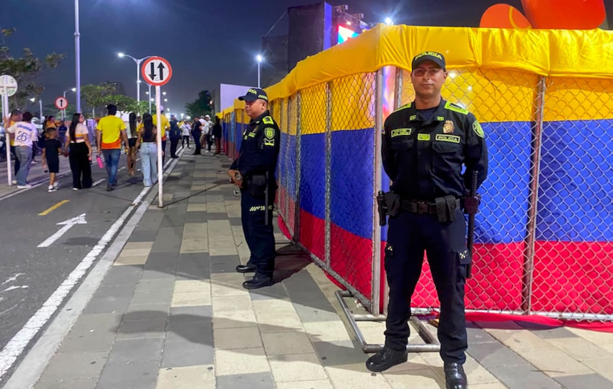 Más de 800 policías estarán vigilantes, antes, durante y después en los sitios estratégicos que se han habilitado para ver el partido entre Colombia y Ghana.//Cortesía Policía Mebar.