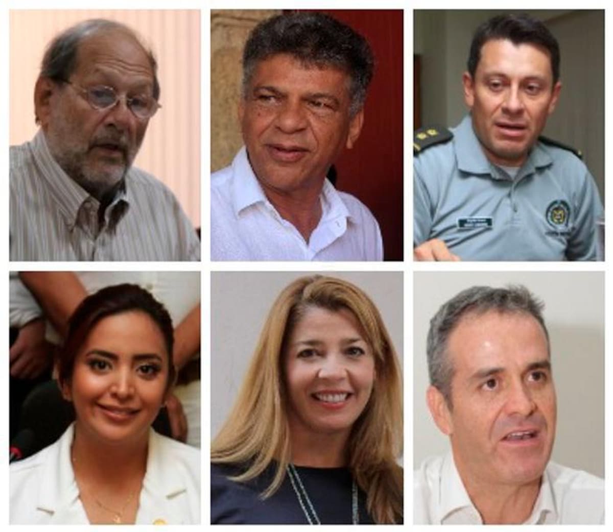 Varios sectores se pronunciaron sobre los atracos en el Centro Histórico: Rafael Camacho de Asocentro, David Múnera, secretrario del Interior; General Henry Sanabria, comandante de la Mecar; Carolina Lozano, concejal, Mónica Mass, directora de Cotelco; y Andrés Betancourt, dirigente político.