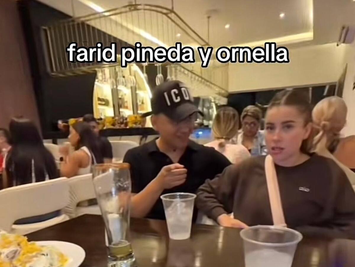 Ornella Sierra cenando en Miami con un hombre que parece ser su nueva pareja sentimental. //Foto: tomada de Internet.