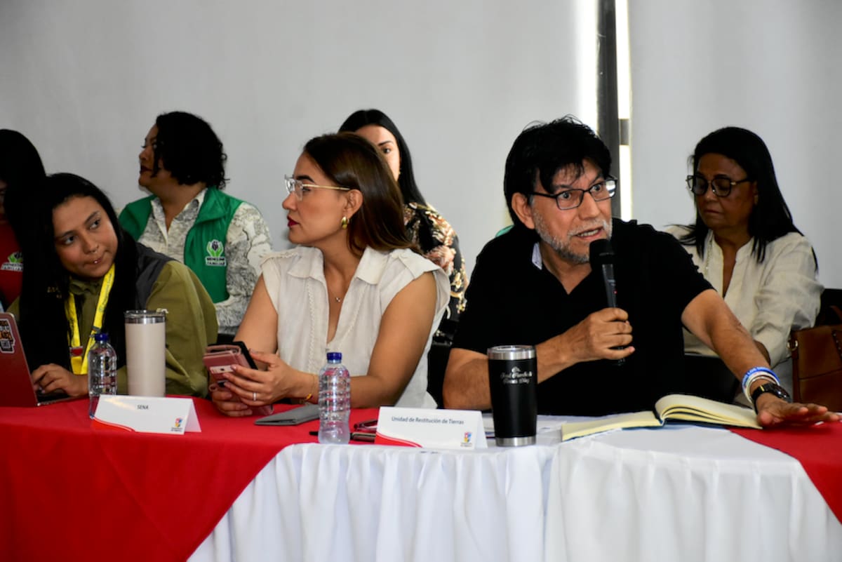 Momento de la participación de José Humberto Torres en el Primer Comité de Justicia Transicional Departamental Ordinario y de Seguimiento 2026.//Cortesía URT.