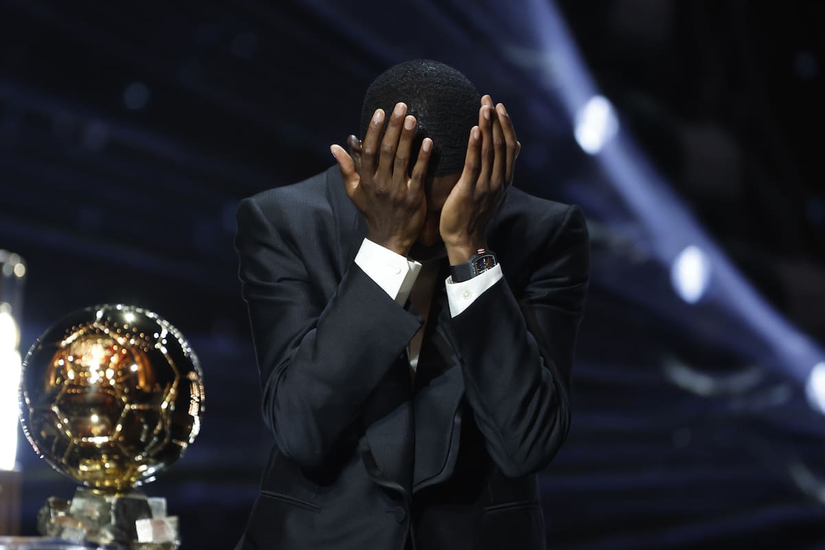 Video: el llanto de Ousmane Dembélé tras ganar el Balón de Oro