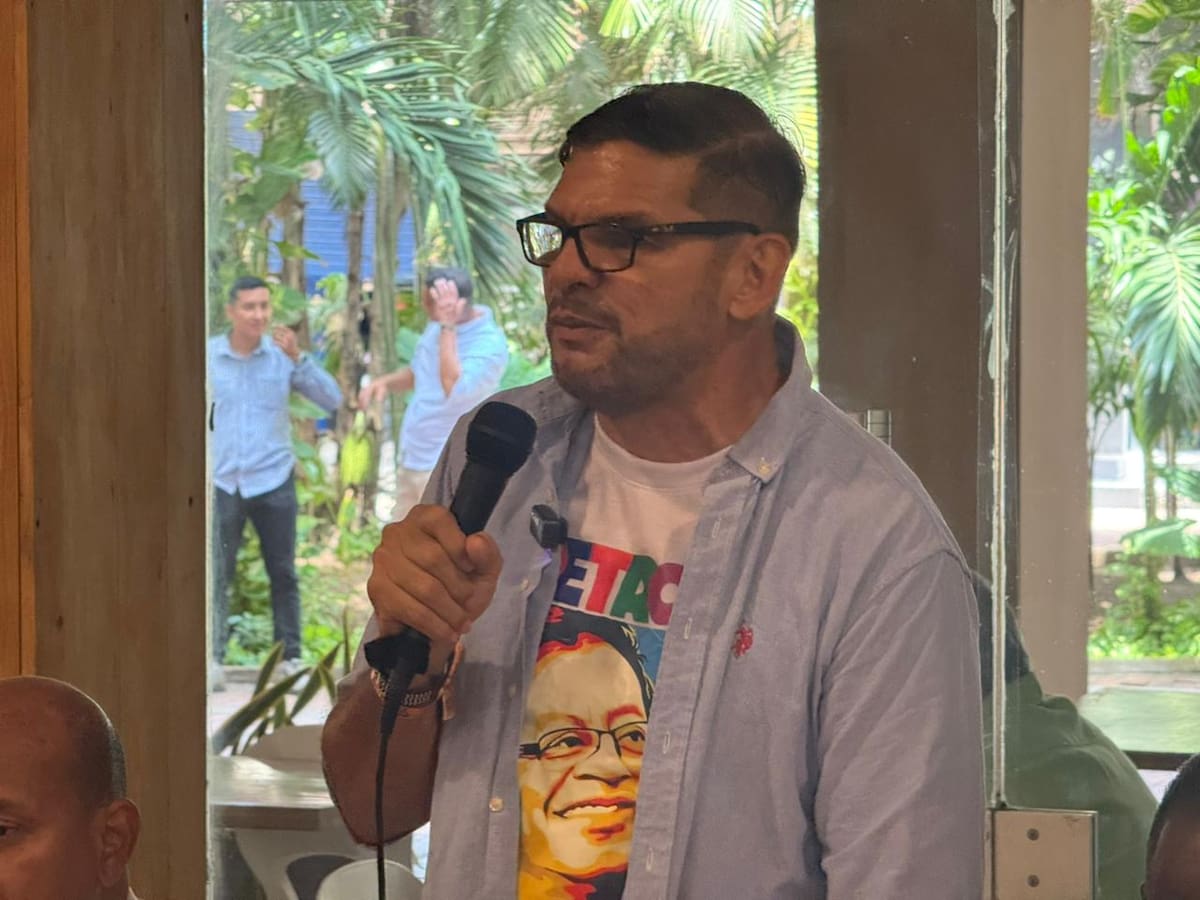 Hernando Samudio, dirigente de la Central Unitaria de Trabajadores (CUT) y líder local del Pacto Histórico, denunció a William Dau. // Foto: Cortesía - Pacto Histórico.