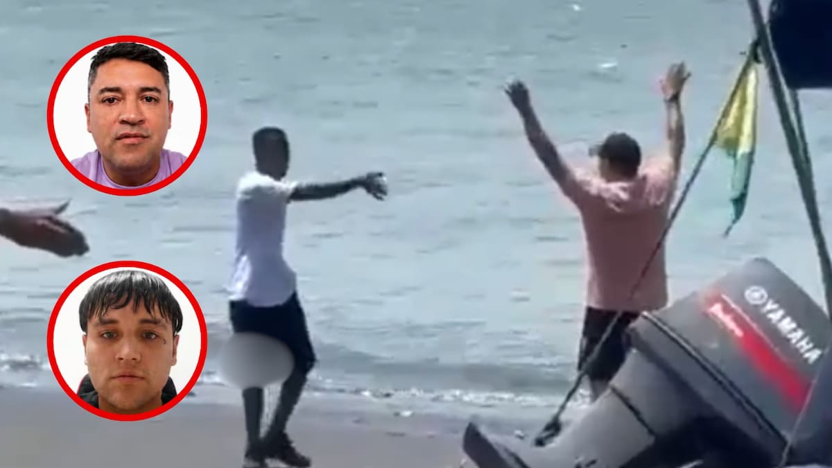Momento en que Alexander Valencia Hernández y su hijo Nicolás Valencia Ducuara fueron interceptados por delincuentes en Buenaventura. Nicolás continúa desaparecido. //: TOMADA DE VIDEO EN X- MUNDO NOTICIAS.