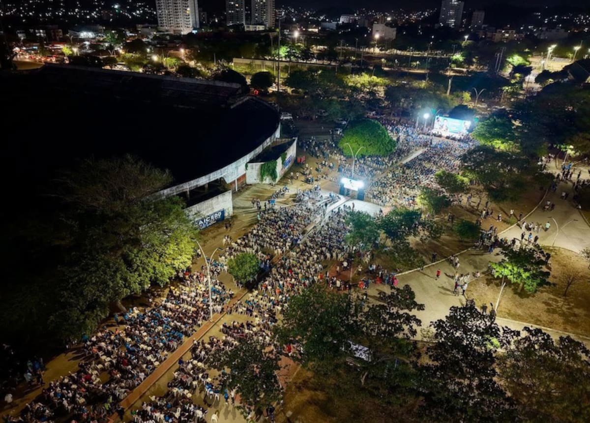 Aspecto de la plaza de Santa Marta donde se presentó el candidato presidencial Carlos Caicedo. //Cortesía CCCO.