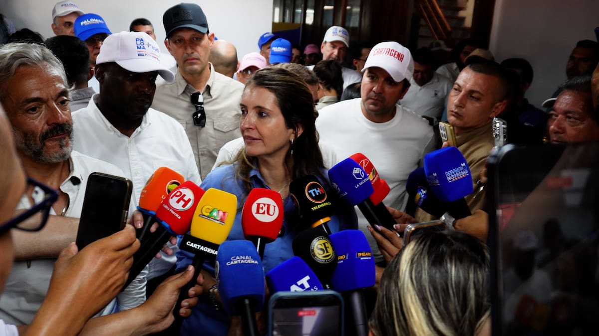 La candidata presidencial, Paloma Valencia, señaló que acabará con la "paz total de Iván Cepeda". // Foto: Diego Fierro.